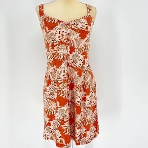 NEW NWT OBEY Dress Women's Size M Floral Stretch Coral Dress Sleeveless Montrose
